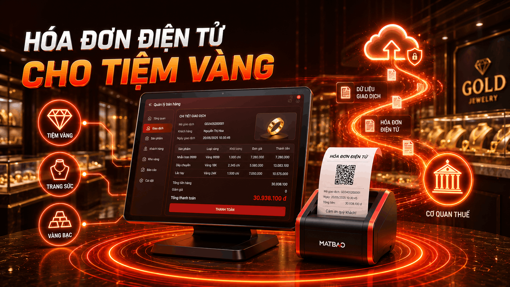 Hóa Đơn Điện Tử Cho Tiệm Vàng