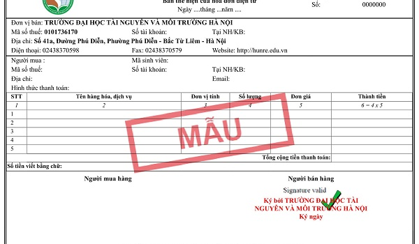 Những nội dung cơ bản trên hóa đơn điện tử