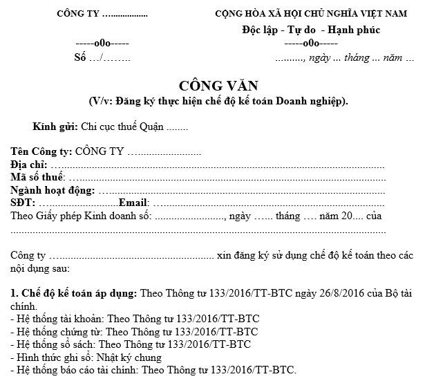 khai báo thuế ban đầu