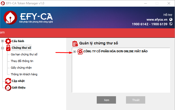 Cài đặt chữ ký số (USB Token)