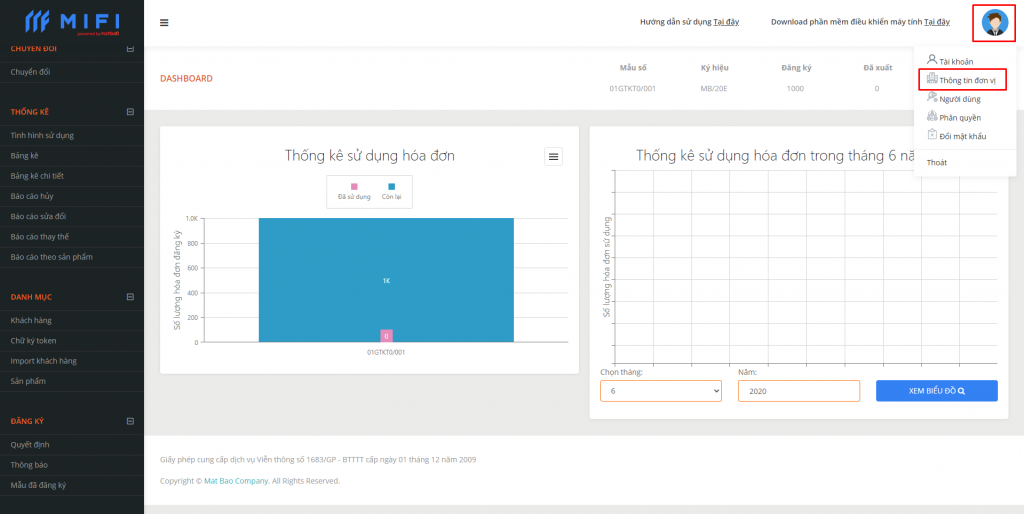 Cập nhật thông tin đơn vị