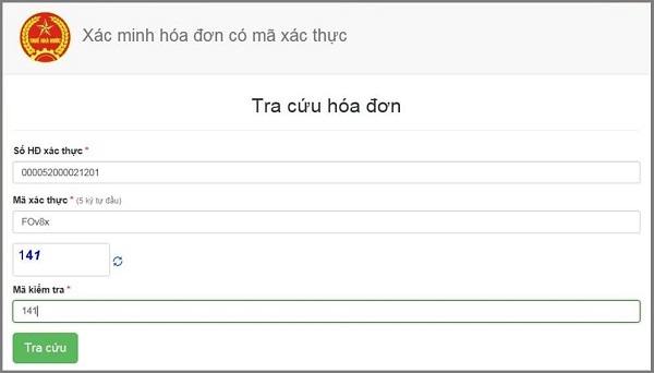Website tra cứu hóa đơn điện tử