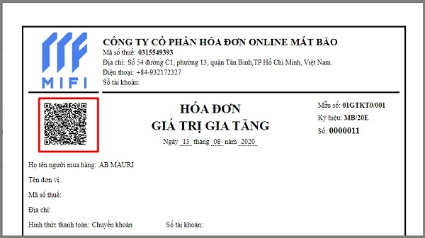 Tra cứu trên Trang Hóa đơn Điện tử An toàn MIFI
