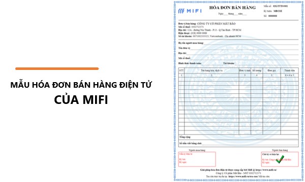Mẫu hóa đơn bán hàng điện tử của MIFI
