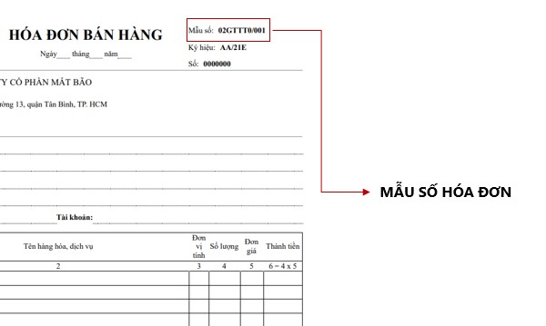 Mẫu số hóa đơn giúp phân loại hóa đơn điện tử