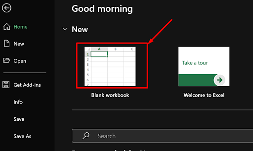 Tạo bảng trong Excel để bắt đầu tính toán