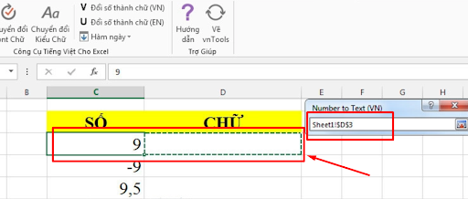 Nhấp chọn hiển thị kết quả Vntools