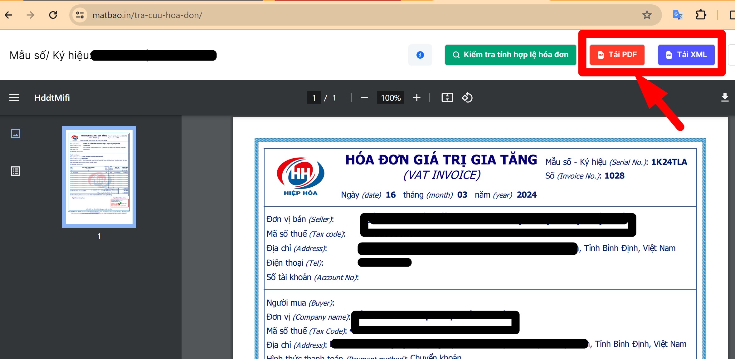 Tải hóa đơn điện tử xăng dầu
