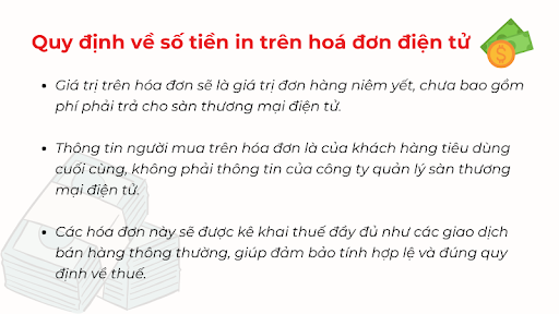 Quy định về số tiền ghi trên hoá đơn điện tử E-com Shopee